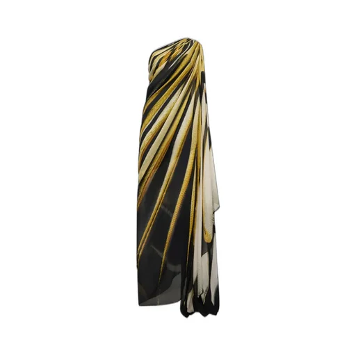 Roberto Cavalli Ray Of Gold Print Maxi Dress