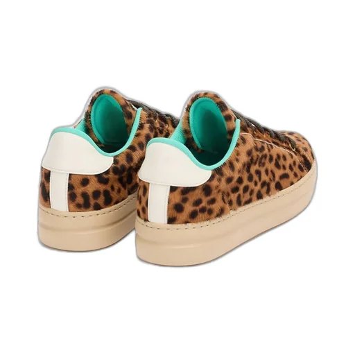 Roberto Cavalli Jaguar Skin Printed Lace-Up Sneakes