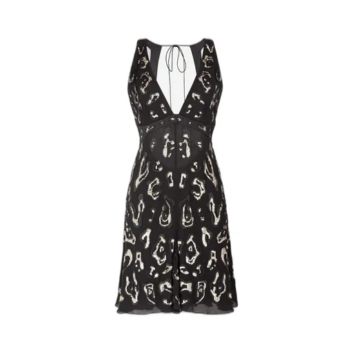 Roberto Cavalli Sequin-Embellished Open-Back Dress