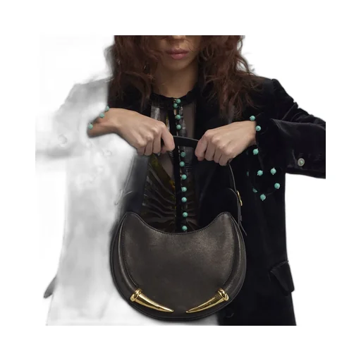 Roberto Cavalli Large Fang Shoulder Bag