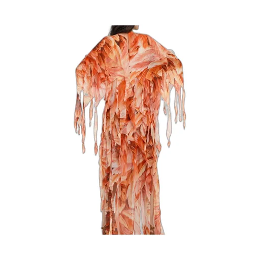 Roberto Cavalli Plumage Print Kaftan