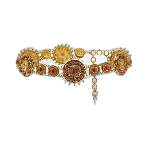 Roberto Cavalli Embellished Chain Linked Belt