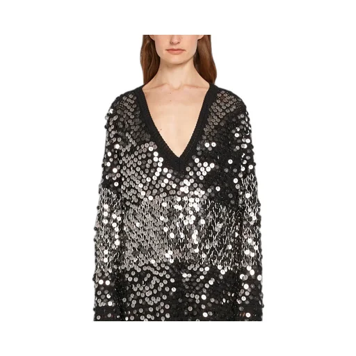 Roberto Cavalli Sequin Embroidered Sweater