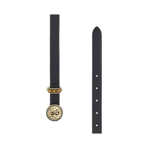 Roberto Cavalli Embellished Logo Buckled Belt