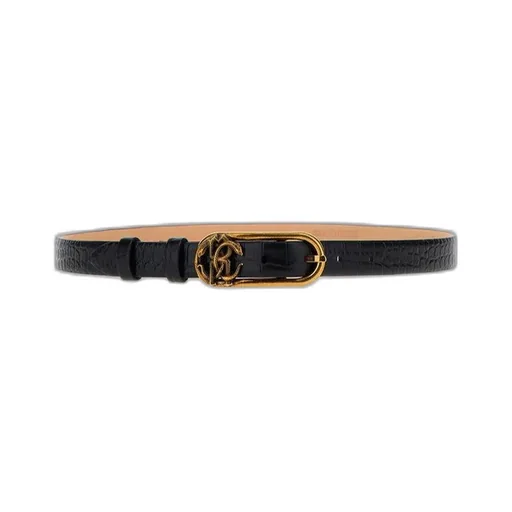 Roberto Cavalli Embossed Logo Buckled Belt