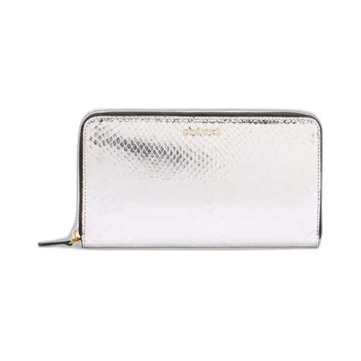 Roberto Cavalli Embossed Zipped Rectangular Wallet