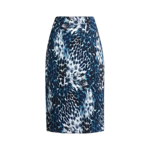 Roberto Cavalli Leopard Print Fitted Skirt