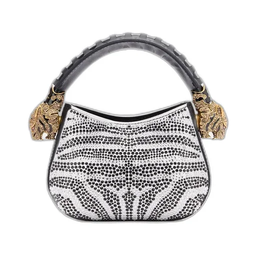 Roberto Cavalli Zebra Pattern Mini Roar Bag
