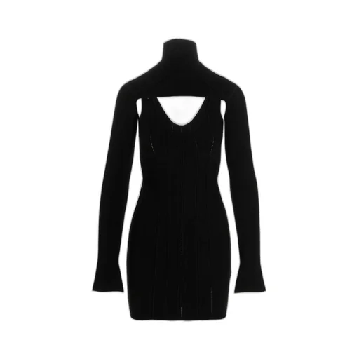 Roberto Cavalli Scoop Neck Ribbed-Knit Mini Dress