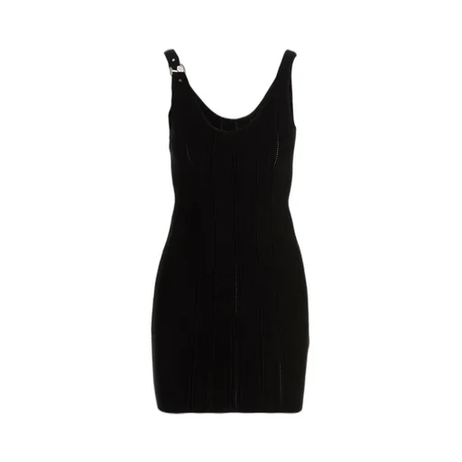 Roberto Cavalli Scoop Neck Ribbed-Knit Mini Dress
