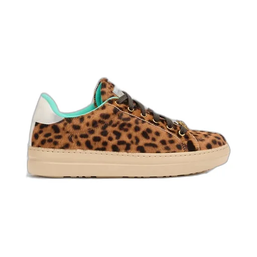 Roberto Cavalli Jaguar Skin Printed Lace-Up Sneakes