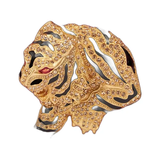 Roberto Cavalli Tiger Embellished Shoulder Bag