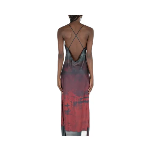 Roberto Cavalli Long Slip Dress With Pattern