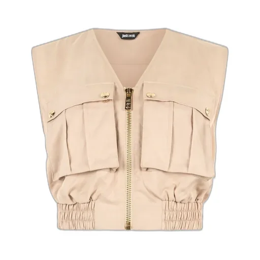Roberto Cavalli Crop Top With Cargo Pockets