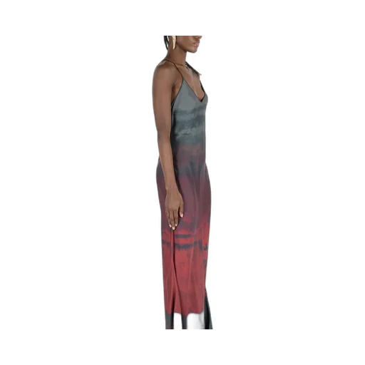 Roberto Cavalli Long Slip Dress With Pattern
