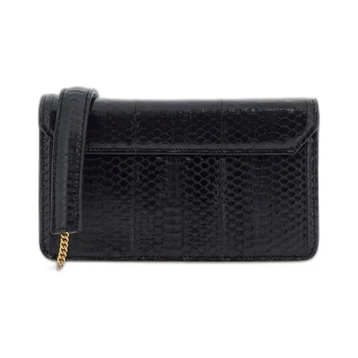 Roberto Cavalli Monogram Mirror Snake Shoulder Bag