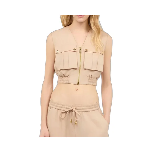 Roberto Cavalli Crop Top With Cargo Pockets