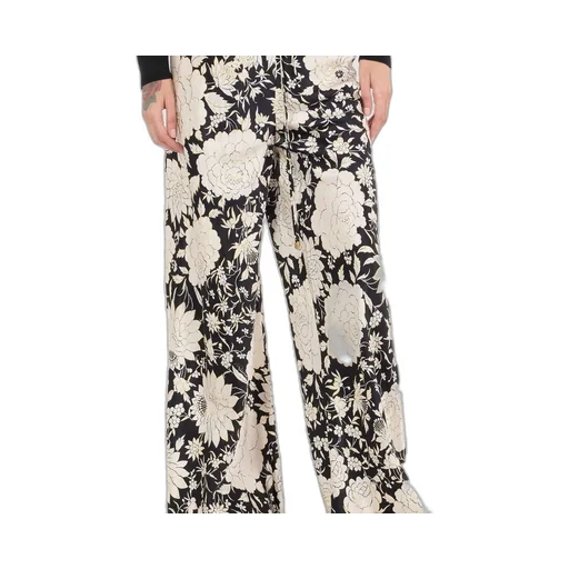 Roberto Cavalli Floral Print Silk Trousers