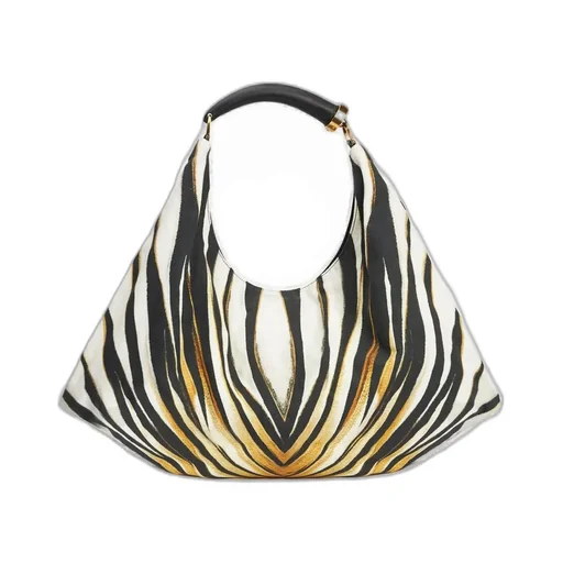 Roberto Cavalli Ray Of Gold Printed Shoulder Bag