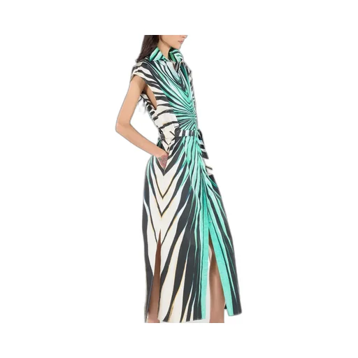 Roberto Cavalli Sea Print Midi Dress