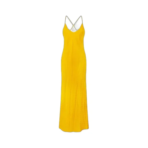 Roberto Cavalli Mirror Snake Monogram Gown
