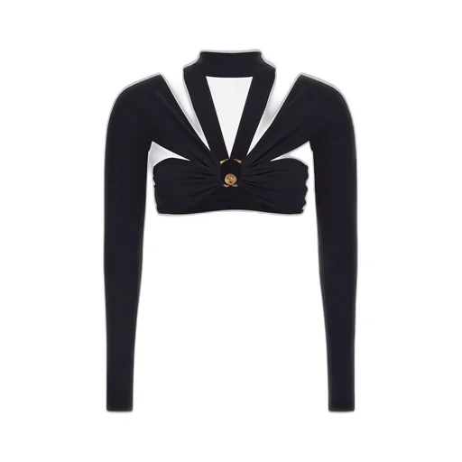 Roberto Cavalli Cutout Long Sleeve Top