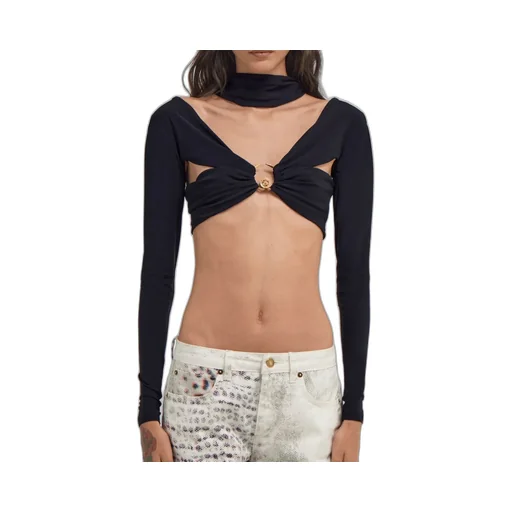 Roberto Cavalli Cutout Long Sleeve Top