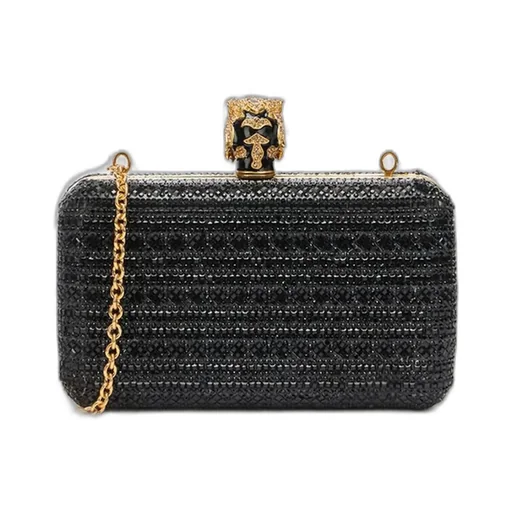 Roberto Cavalli Tiger Embellished Clutch Bag