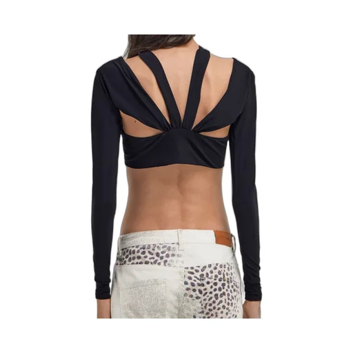 Roberto Cavalli Cutout Long Sleeve Top