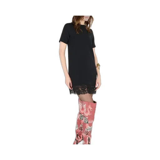 Roberto Cavalli Mini Dress With Lace Trim