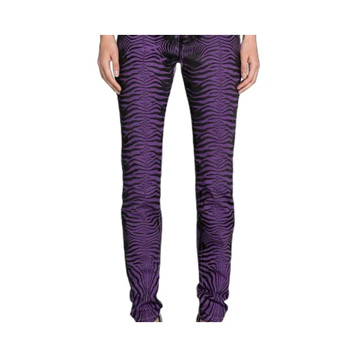 Roberto Cavalli Zebra Pattern Slim Jeans