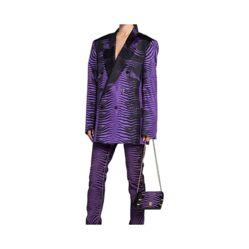 Roberto Cavalli Zebra Pattern Slim Jeans