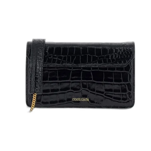 Roberto Cavalli Tiger Plaque Embossed Crossbody Bag