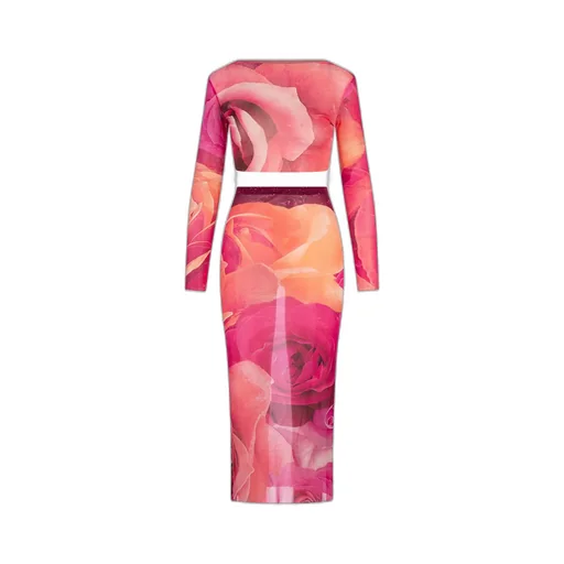 Roberto Cavalli Print Top And Skirt Set
