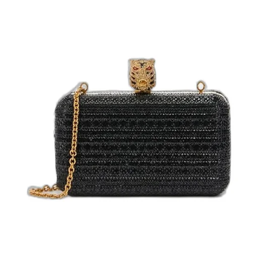 Roberto Cavalli Tiger Embellished Clutch Bag