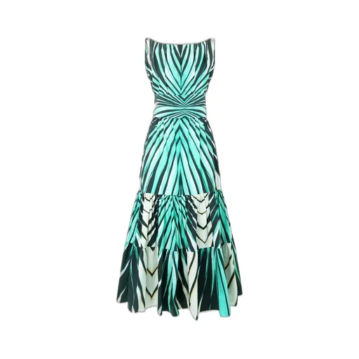 Roberto Cavalli Ray Of Sea Patterned Midi Dress