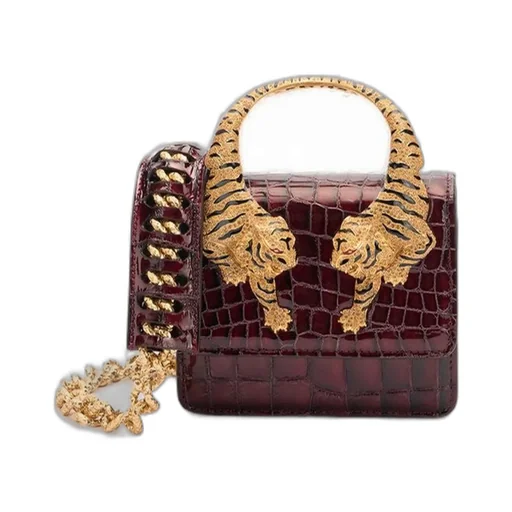 Roberto Cavalli Embossed Mini Roar Bag