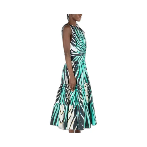 Roberto Cavalli Ray Of Sea Patterned Midi Dress