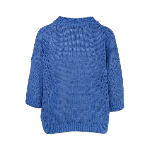 Roberto Collina V-Neck Short-Sleeve Knit Sweater