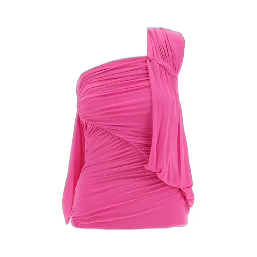 Rick Owens Edfu Gathered One-Shoulder Top