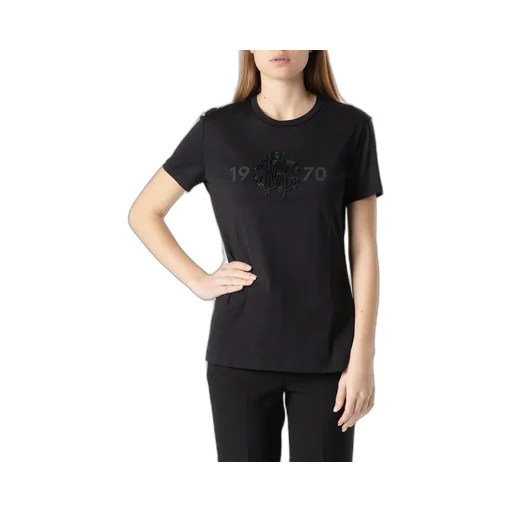 Roberto Cavalli Embellished-Logo Crewneck T-Shirt
