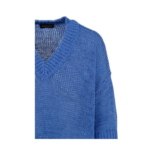 Roberto Collina V-Neck Short-Sleeve Knit Sweater