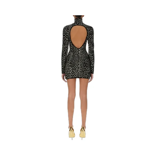Roberto Cavalli Printed Cut-Out Detailed Mini Dress
