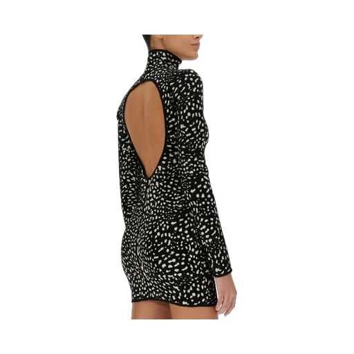 Roberto Cavalli Printed Cut-Out Detailed Mini Dress
