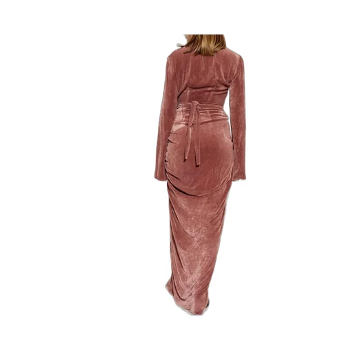 Rick Owens Long Sleeve Draped Dress