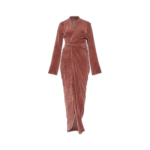 Rick Owens Long Sleeve Draped Dress