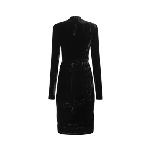 Rick Owens Wrapped Midi Velour Dress