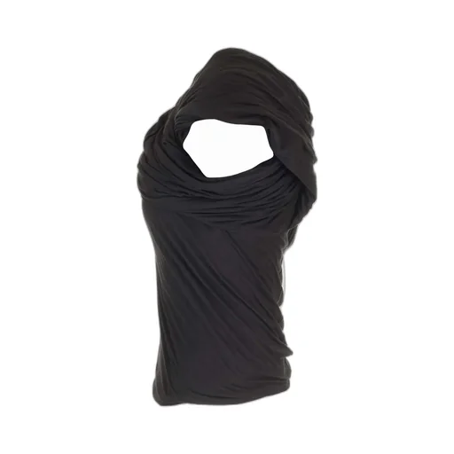 Rick Owens Draped Ruched Asymmetric Neckline Top