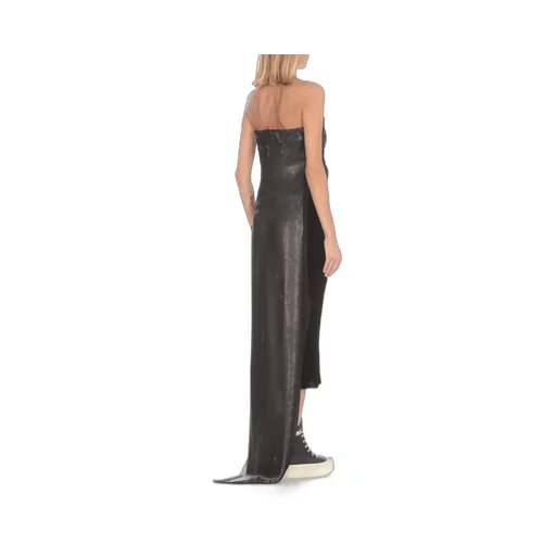Rick Owens Sequin-Embellished Asymmetric Hem Long Top