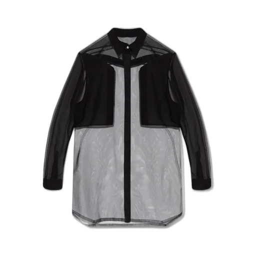 Rick Owens Panelled Semi-Sheer Long-Sleeved Shirt